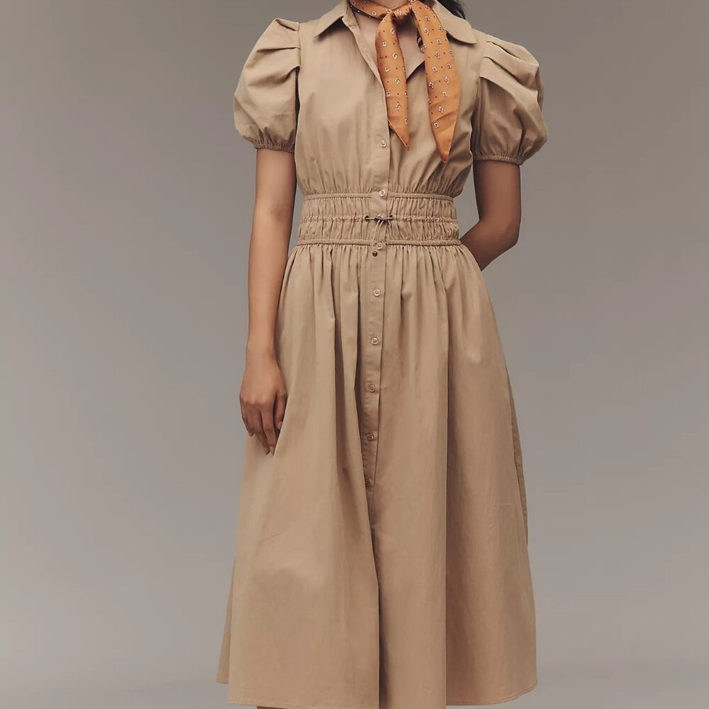NWT En Saison Marleigh Midi dress in khaki (Size XS)